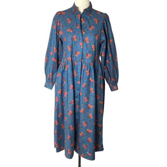 Vintage Laura Ashley Cottagecore Paisley Maxi Dress Women’s 8 - Picture 1 of 10
